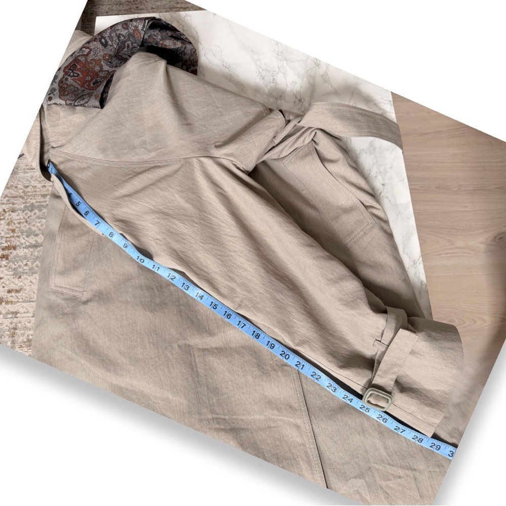 London Fog Full Length Trench Coat Tan Belted Removable Liner 4 - Picture 8 of 11